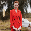IWY/橘红色西装双排扣职业套装CP9308 商品缩略图8