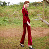 IWY/红色职业装气质女神范小西装西服套装女微喇裤长裤CP9317 商品缩略图2