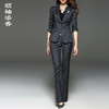 孤品-单外套颈袖添香秋冬条纹气质职业装女装西服女裤正装时尚西装套装女J6401137（不退不换） 商品缩略图0