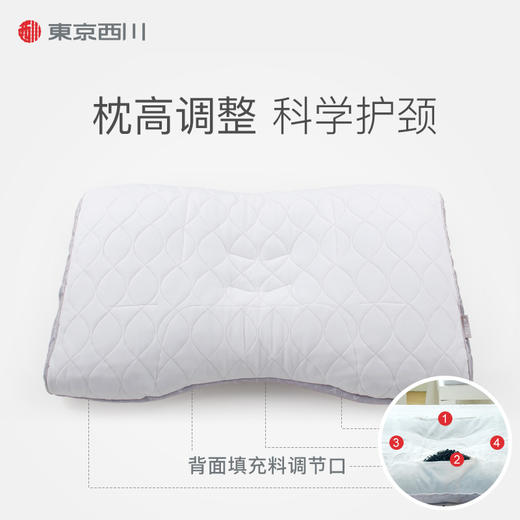 NiSHiKaWa/西川进口桧木活性炭枕头成人健康枕可调节单人护颈枕芯 商品图2