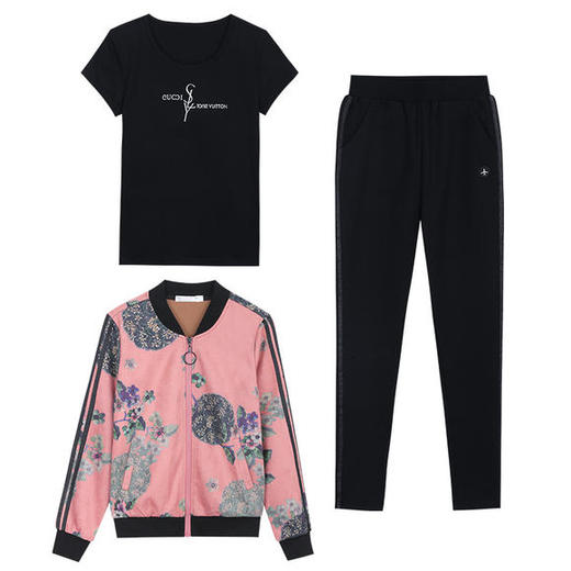 XMH-WJL19037新款2019秋套装时尚休闲运动服 商品图4