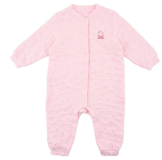 棉果果秋冬季有机棉纱男童女童空气层对开哈衣连体衣连身衣M401722619628 商品图4