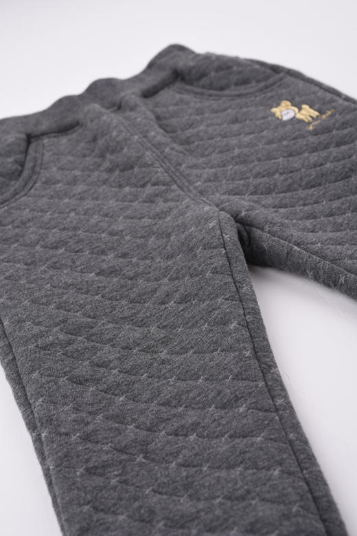 棉果果秋冬季女童瘦腿提花空气层长裤 M422200619725 商品图9