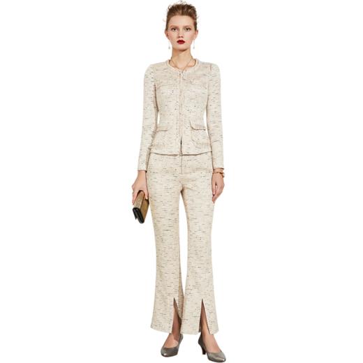 孤品 3005颈袖添香时尚修身优雅气质女神范名媛小香风套裤 正码正拍 不退不换 商品图4