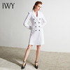 IWY/双排扣西装连衣裙白色立体修身后开叉Q9368-W 商品缩略图2