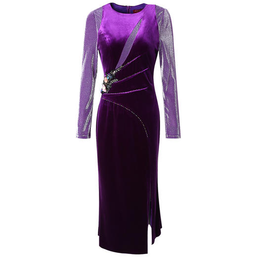 FMY-21356秋冬新款名媛修身长袖包臀中长款鱼尾裙 商品图1