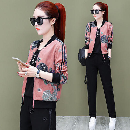 XMH-WJL19037新款2019秋套装时尚休闲运动服 商品图0