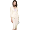 孤品-颈袖添香职业装套裙女女装时尚春秋白色气质女神范西装女套装J8102410B不退可换 商品缩略图4