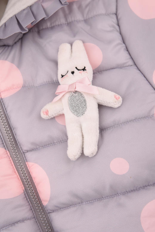 棉果果秋冬季女童圆点短款棉服M422101819718 商品图5