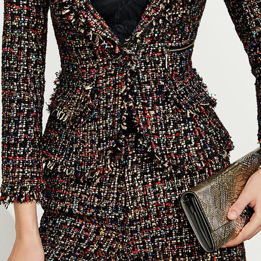 孤品 J83A2956颈袖添香秋冬新款时尚气质优雅名媛正装职业装套装套裤两件套J83A2956（不退不换） 商品图3