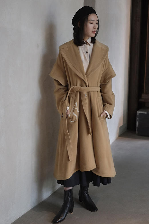 Palmer Harding  驼色松身大衣 商品图0