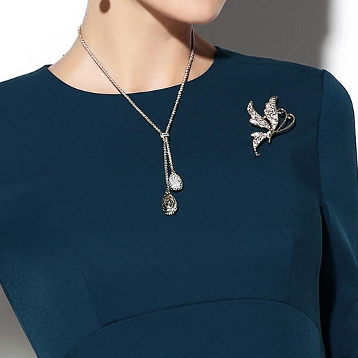 J7381536B颈袖添香新款时尚女装ol气质修身显瘦长袖打底包臀连衣裙J7381536B 商品图2