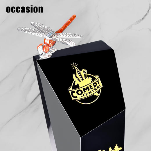 水晶奖杯定制定做创意黑色荣誉优秀员工新人企业颁奖奖牌刻字制作 商品图2