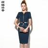 短袖J7280142B颈袖添香夏季OL商务女装气质时尚包臀收腰显瘦职业连衣裙 商品缩略图0