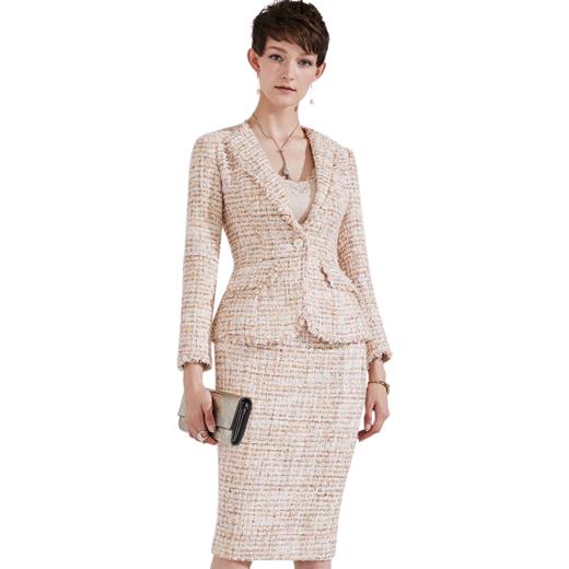 孤品 颈袖添香-套裙-J8302788B颈袖添香秋冬季新款职业装套装女装正装时尚气质商务小西装套裙J8302788B不退可换 商品图9