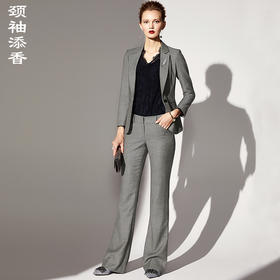 ▲J83A2859颈袖添香2019春秋新款时尚职场气质OL职业装修身小西装正装女套装J83A2859