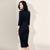 孤品 J9383913A颈袖添香季时尚气质修身七分袖职场装包臀显瘦女连衣裙J9383913A 商品缩略图1