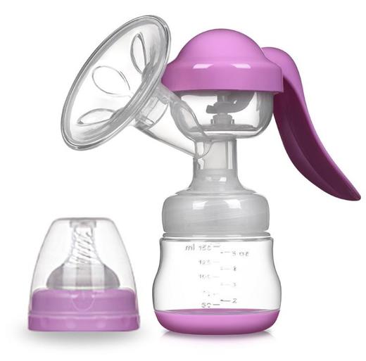 【母婴用品】婴儿手动式吸奶器防回流 孕妇便携式集奶器花瓣按摩护吸奶瓶 商品图0