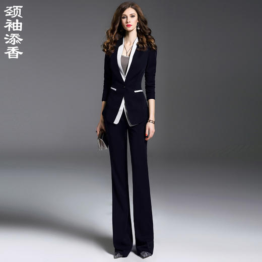 J6200871颈袖添香正装时尚气质女神范职业装洋气上班族面试西装裤子 商品图0