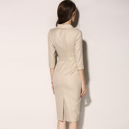 孤品 J8182262B颈袖添香新款女装时尚七分袖OL职场装包臀修身女士连衣裙J8182262B不退可换 商品图4