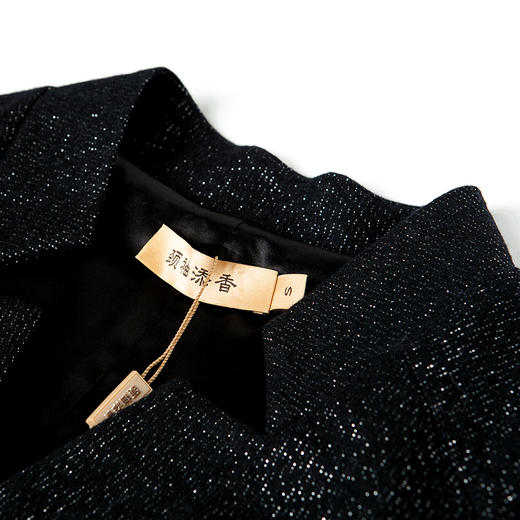 “星空”J6281048颈袖添香毛呢连衣裙新款长袖时尚OL修身女羊毛职场包臀裙J6281048 商品图2