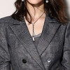 威尔士亲王格 蓝调J74A1633C颈袖添香2019春秋OL英伦双排扣小西装女套装韩版网红两件套职业装J74A1633C 商品缩略图2