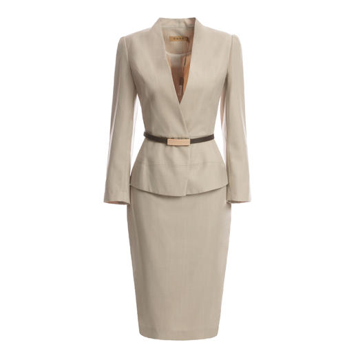 孤品-颈袖添香春秋装新款时尚气质OL女士小西装职业装女装套装套裙J8101904（不退可换）不退可换 商品图4