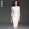 孤品 J7180017C颈袖添香季气质修身OL职场七分袖包臀显瘦连衣裙女J7180017C 商品缩略图0