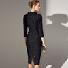 “黑曜石”J8383067B颈袖添香新款气质名媛女装职场装粗花呢小香风西装连衣裙J8383067B 商品缩略图1