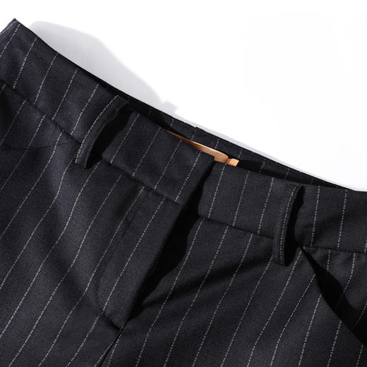 J83A3247颈袖添香春秋新款女装OL职业装小西装条纹套装修身时尚正装J83A3247 商品图3