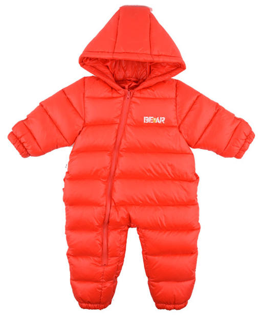 棉果果秋冬季男童女童连帽尼丝纺羽绒连体衣连身衣哈衣M402722919663 商品图2