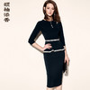 “原则线”-J8182225颈袖添香七分袖五分袖连衣裙春秋时尚气质修身包臀职业装J8182225 商品缩略图0