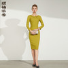 孤品“coco小姐“颈袖添香-连衣裙-J8383339B颈袖添香新款时尚礼服气质修身包臀显瘦通勤职场连衣裙J8383339B 偏小 拍大一码不退可换 商品缩略图0