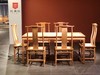红桥红  家具严选  缅甸花梨(大果紫檀）  【178 马蹄腿霸王枨 方餐桌 七件套】 商品缩略图0