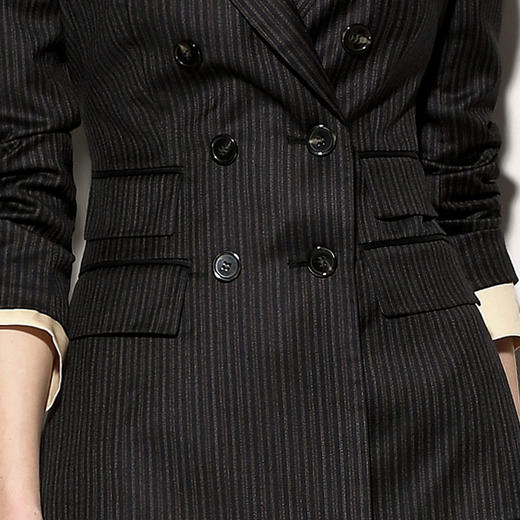 “巧克力”J81A2365颈袖添香春秋韩版时尚英伦正装职业套装女气质小西装套裤J81A2365 商品图5