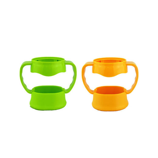 【一般贸易】金婴E族 防摔底座 把手 黄绿混装（匹配贝亲奶瓶） 商品图0