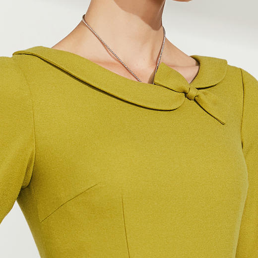 孤品“coco小姐“颈袖添香-连衣裙-J8383339B颈袖添香新款时尚礼服气质修身包臀显瘦通勤职场连衣裙J8383339B 偏小 拍大一码不退可换 商品图4