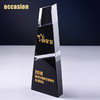 水晶奖杯定制定做企业荣誉黑色拼接梯形奖牌刻字颁奖纪念礼品制作 商品缩略图3