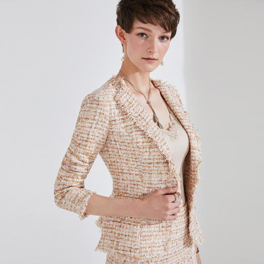 孤品 颈袖添香-套裙-J8302788B颈袖添香秋冬季新款职业装套装女装正装时尚气质商务小西装套裙J8302788B不退可换 商品图6