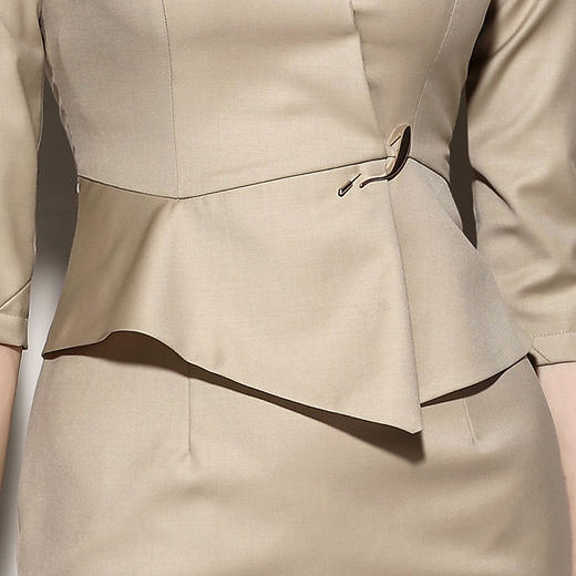 J8182393颈袖添香季新款时尚气质OL职场装显瘦包臀连衣裙女七分袖J8182393 商品图3