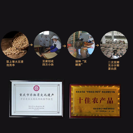 非遗老店豆腐乳香辣无油农家自制麻辣味下饭菜208g*1-5盒 商品图6