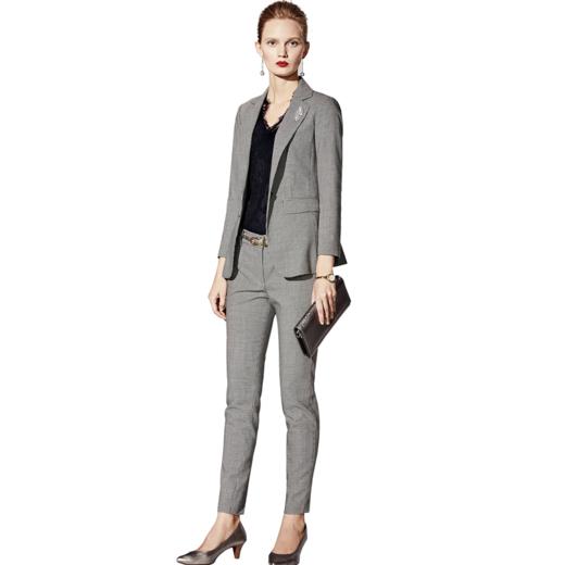 孤品—J83A2952颈袖添香2019春秋时尚气质女神范洋气西装职业装套装两件套女韩版J83A2952不退可换 商品图4