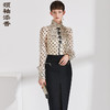 J9233686颈袖添香新款时尚桑蚕丝波点衬衣女式雪纺衫真丝衬衫女J9233686（四季可穿） 商品缩略图0