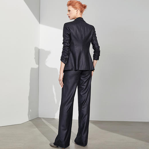 J83A3419颈袖添香职业装春新款时尚女条纹西装套装气质OL修身商务正装J83A3419 商品图1