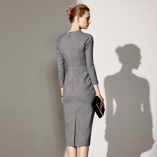 J8382747颈袖添香装新款时尚气质名媛修身包臀职场连衣裙女中长款J8382747 商品图1