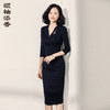 孤品 J9383913A颈袖添香季时尚气质修身七分袖职场装包臀显瘦女连衣裙J9383913A 商品缩略图0