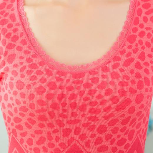 【服饰鞋包】美体塑身保暖内衣 纯棉豹纹圆领秋衣秋裤套装 商品图1
