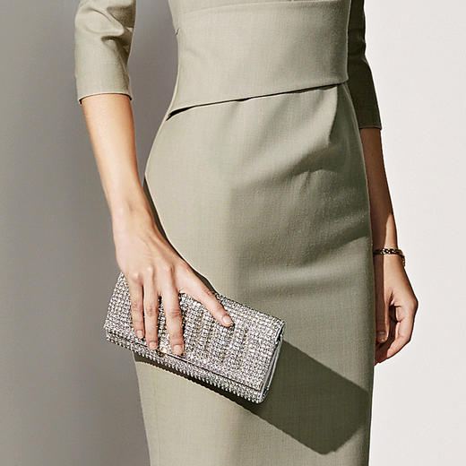 孤品 J8382623颈袖添香2019春秋新款时尚V领中长袖职业裙修身显瘦羊毛连衣裙J8382623不退可换 商品图3