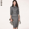 人字纹 灯罩款J7401815A颈袖添香职业装套装女装春秋季新款时尚商务正装小西装女套裙 商品缩略图0
