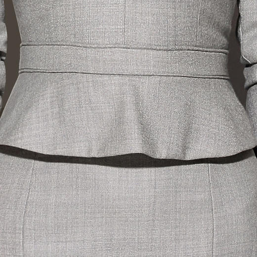 J7381606B颈袖添香装新款修身显瘦时尚气质羊毛职场装长袖连衣裙女J7381606B不退可换 商品图3